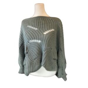 Womens  Boho Oversized Chunky Knit Coastal Sweater Size S  Moon & Madison Beachy